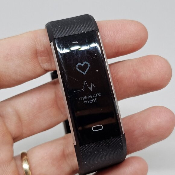 LETSCOM ID115PLUSHR Black Smart Watch Fitness Tracker Steps Heart Rate - Picture 10 of 10